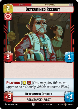 Determined Recruit single card from Star Wars Unlimited