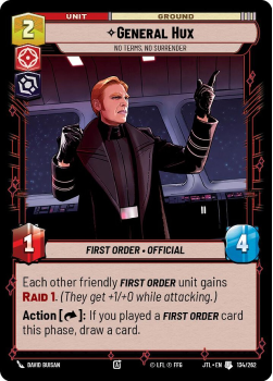 General Hux - No Terms, No Surrender single card from Star Wars Unlimited