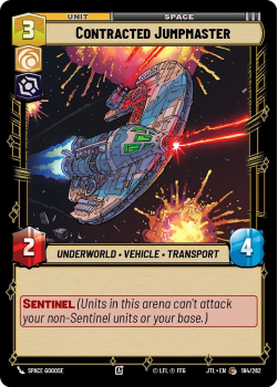 Contracted Jumpmaster single card from Star Wars Unlimited
