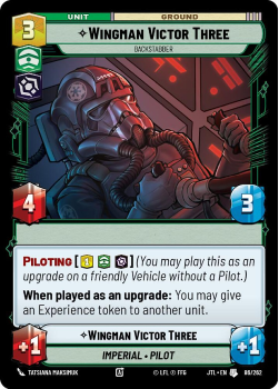 Wingman Victor Three  Backstabber single card from Star Wars Unlimited