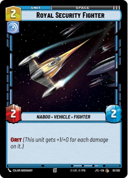 Royal Security Fighter single card from Star Wars Unlimited