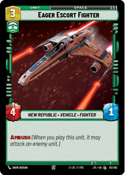 Eager Escort Fighter single card from Star Wars Unlimited