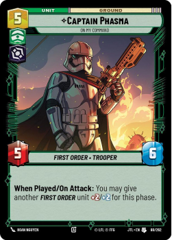 Captain Phasma - On My Command single card from Star Wars Unlimited
