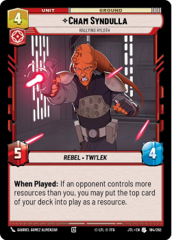 Cham Syndulla - Rallying Ryloth single card from Star Wars Unlimited