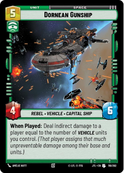 Dornean Gunship single card from Star Wars Unlimited