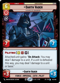 Darth Vader - Scourge of Squadrons single card from Star Wars Unlimited