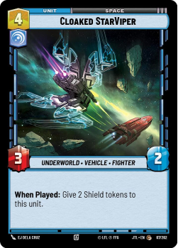 Cloaked StarViper single card from Star Wars Unlimited