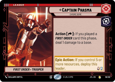 Captain Phasma - Chrome Dome single card from Star Wars Unlimited