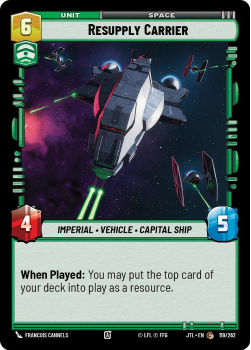 Resupply Carrier single card from Star Wars Unlimited