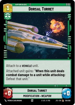 Dorsal Turret single card from Star Wars Unlimited