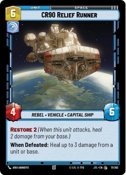 CR90 Relief Runner single card from Star Wars Unlimited
