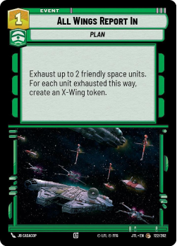 All Wings Report In single card from Star Wars Unlimited