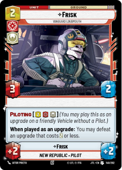 Frisk - Vanguard Loudmouth single card from Star Wars Unlimited