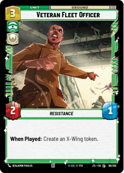 Veteran Fleet Officer single card from Star Wars Unlimited