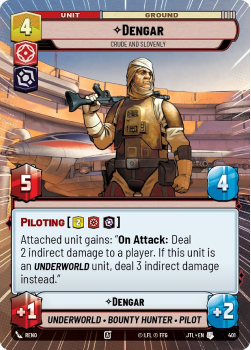 Dengar - Crude and Slovenly (HYPERSPACE) single card from Star Wars Unlimited