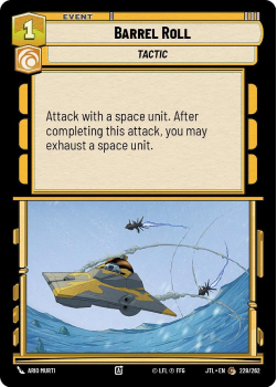 Barrel Roll single card from Star Wars Unlimited