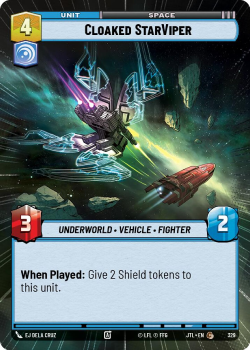 Cloaked StarViper (HYPERSPACE) single card from Star Wars Unlimited