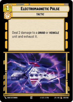 Electromagnetic Pulse single card from Star Wars Unlimited