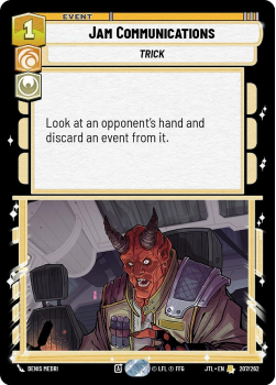 Jam Communications single card from Star Wars Unlimited