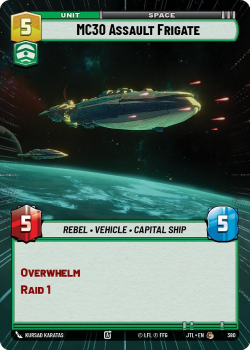 MC30 Assault Frigate (HYPERSPACE) single card from Star Wars Unlimited