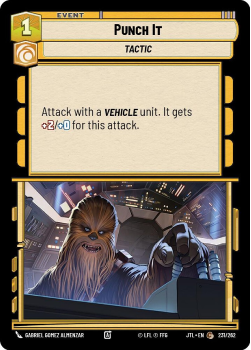 Punch It single card from Star Wars Unlimited