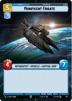 Munificent Frigate (HYPERSPACE) single card from Star Wars Unlimited