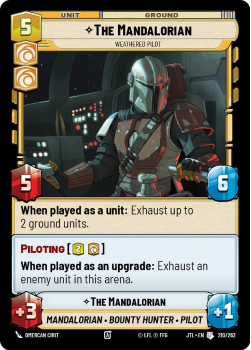 The Mandalorian - Weathered Pilot single card from Star Wars Unlimited