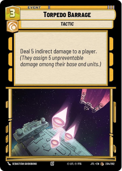 Torpedo Barrage single card from Star Wars Unlimited