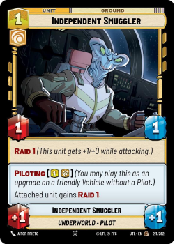 Independent Smuggler single card from Star Wars Unlimited
