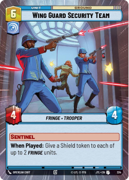 Wing Guard Security Team (HYPERSPACE) single card from Star Wars Unlimited