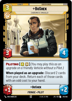 BoShek - Charismatic Smuggler single card from Star Wars Unlimited