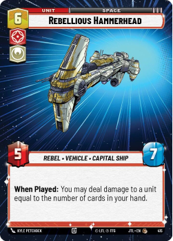 Rebellious Hammerhead (HYPERSPACE) single card from Star Wars Unlimited