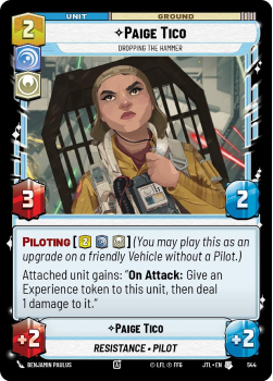 Paige Tico - Dropping the Hammer (FOIL) single card from Star Wars Unlimited