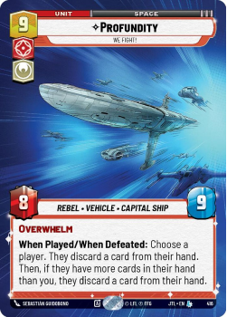 Profundity - We Fight! (HYPERSPACE) single card from Star Wars Unlimited