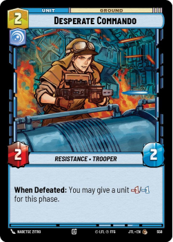 Desperate Commando (FOIL) single card from Star Wars Unlimited
