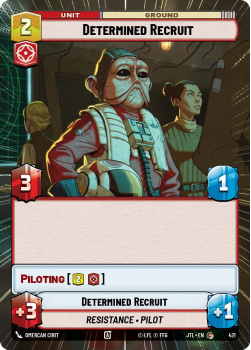 Determined Recruit (HYPERSPACE) single card from Star Wars Unlimited