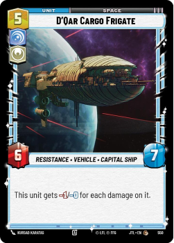 D'Qar Cargo Frigate (FOIL) single card from Star Wars Unlimited
