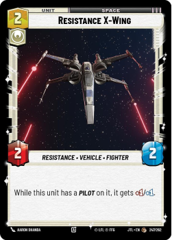 Resistance X-Wing single card from Star Wars Unlimited