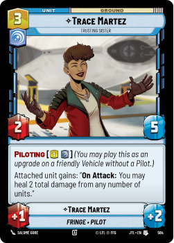 Trace Martez - Trusting Sister (FOIL) single card from Star Wars Unlimited