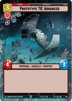 Prototype TIE Advanced (HYPERSPACE) single card from Star Wars Unlimited