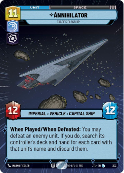 Annihilator - Tagge's Flagship (HYPERSPACE) single card from Star Wars Unlimited