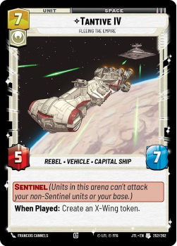 Tantive IV - Fleeing the Empire single card from Star Wars Unlimited