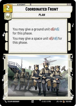 Coordinated Front single card from Star Wars Unlimited