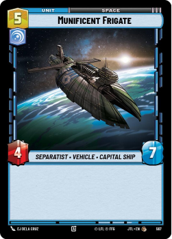 Munificent Frigate (FOIL) single card from Star Wars Unlimited