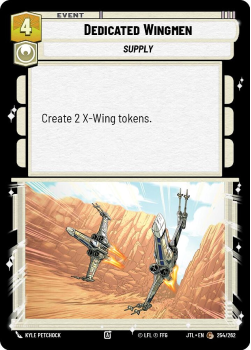 Dedicated Wingmen single card from Star Wars Unlimited