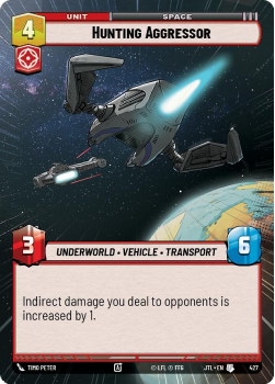 Hunting Aggressor (HYPERSPACE) single card from Star Wars Unlimited