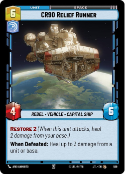 CR90 Relief Runner (FOIL) single card from Star Wars Unlimited