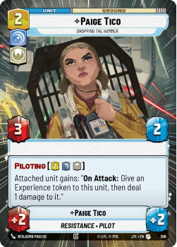 Paige Tico - Dropping the Hammer (HYPERSPACE) single card from Star Wars Unlimited