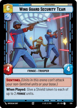 Wing Guard Security Team (FOIL) single card from Star Wars Unlimited