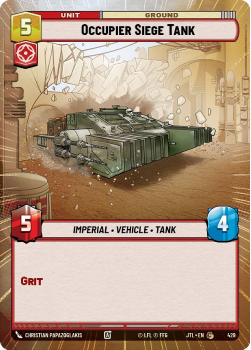 Occupier Siege Tank (HYPERSPACE) single card from Star Wars Unlimited